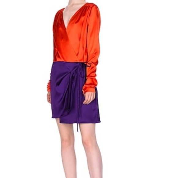 THE ATTICO Short dress Orange SZ 4 NWOT
